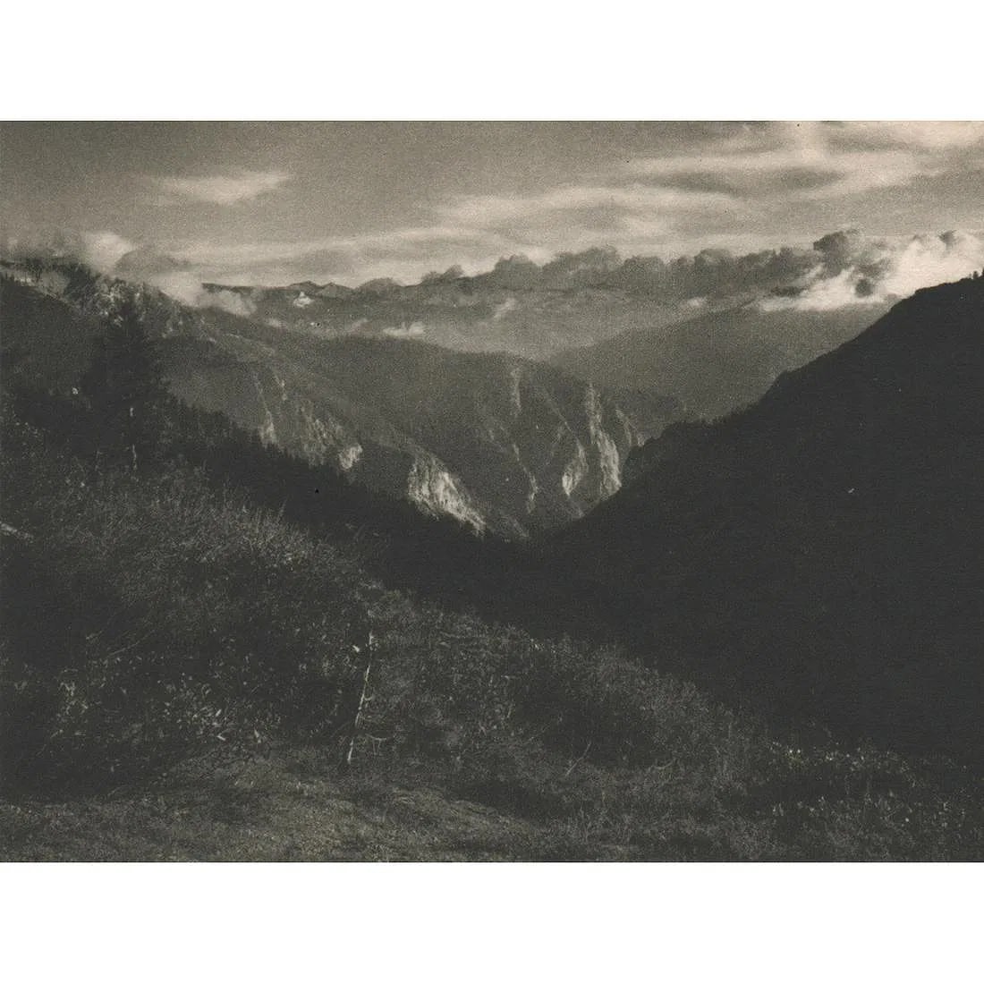 Josef Muench (Bavaria, 1904-1998) Print: Josef Muench (Bavaria, 1904-1998) Print. Into the Night. Printed in 1940's. 4.00 x 5.00 inches. Please be aware that all lots in our auctions are sold "AS IS," in accordance with the Terms & Condition