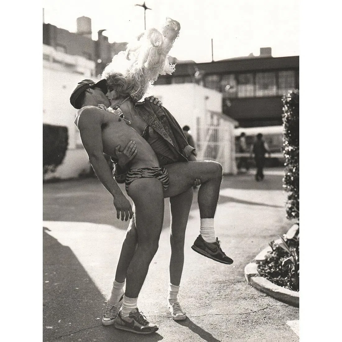 Bruce Weber (America, b. 1946) Print: Bruce Weber (America, b. 1946) Print. Larissa & Extra at Zoetrope Studios. Printed in 1980's. 11.00 x 8.50 inches. Please be aware that all lots in our auctions are sold "AS IS," in accordance with