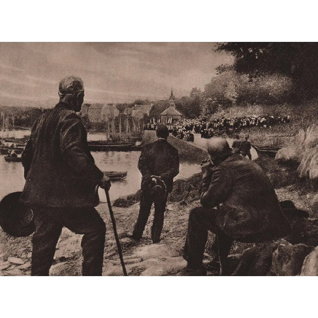 C. De Santeul (French, 1872-1947) Print: C. De Santeul Print. DE Be?ne?diction de la Mer. Printed in 1920's. 9.75 x 7.00 inches. Please be aware that all lots in our auctions are sold "AS IS," in accordance with the Terms & Conditions of the