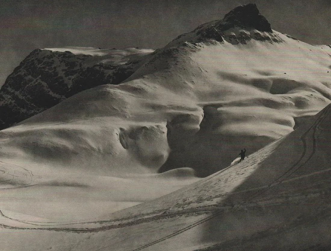 G. Berthold Print: G. Berthold Print. Arlberg. Printed in 1929. 6” x 8.5” inches. Please be aware that all lots in our auctions are sold "AS IS," in accordance with the Terms & Conditions of the Auction.