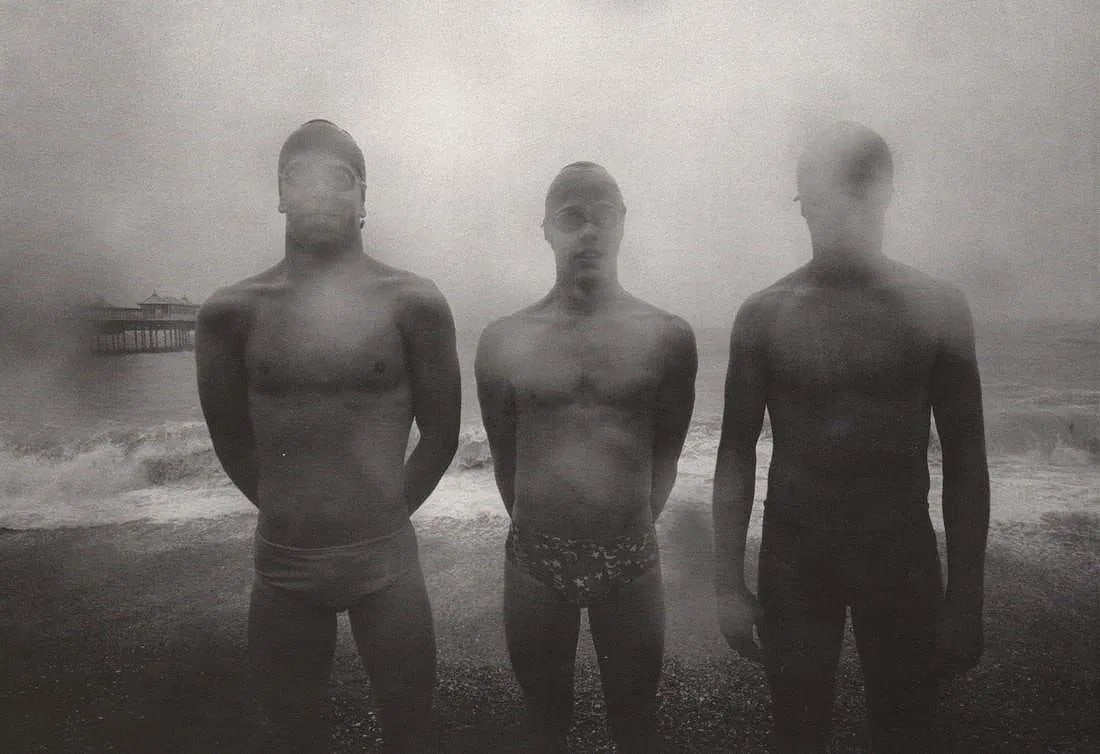 Andre Gelpke (German, b. 1947) Print: Andre Gelpke (German, b. 1947) Print. Three Swimmers. Printed in 1983. 5.5”x 8”. inches. Please be aware that all lots in our auctions are sold "AS IS," in accordance with the Terms & Cond