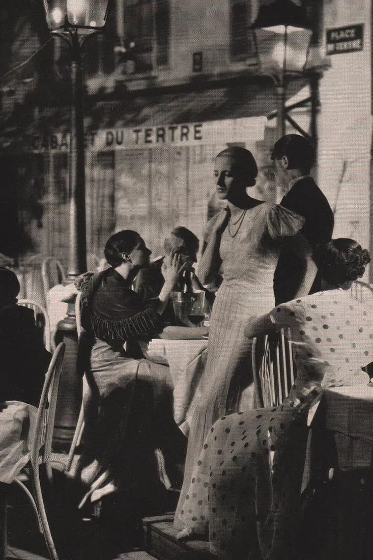 George Hoyningen-Huene (Russia, 1900–1968) Print: George Hoyningen-Huene (Russia, 1900–1968) Print. Night Cabaret on Montmartre. Printed in 1932. 8.5” x 5.5”. inches. Please be aware that all lots in our auctions are sold "AS IS," in ac