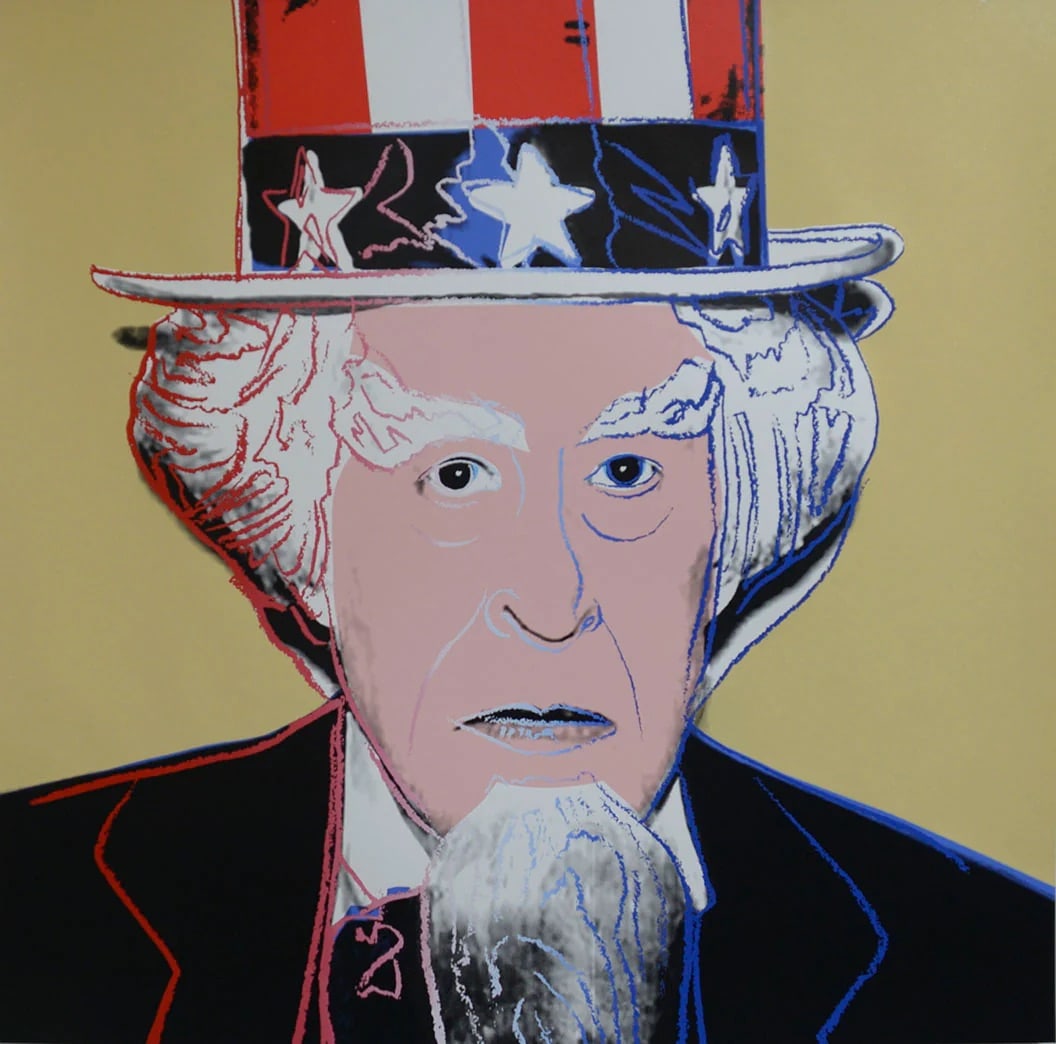 Andy Warhol (American, 1928-1987) Silkscreen: Andy Warhol (American, 1928-1987) Silkscreen. Uncle Sam, 1981, from Myths Portfolio. 38.00 x 38.00 inches. Stamping on verso, blindstamp. Please be aware that all lots in our auctions are sold "AS