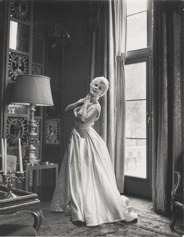 Eva Gabor (Hungarian-American, 1919-1995) Silver Gelatin: Eva Gabor (Hungarian-American, 1919-1995) Silver Gelatin. 11.00 x 14.00 inches. Please be aware that all lots in our auctions are sold "AS IS," in accordance with the Terms & Conditions of the