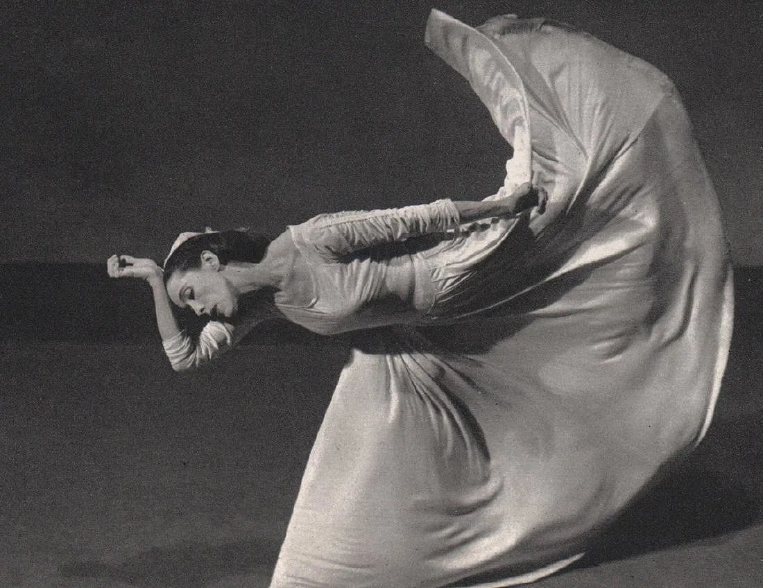 Barbara Morgan (American,1900 -1992) Print: Barbara Morgan (American,1900 -1992) Print. Martha Graham, "1944". Printed in 1964. 5.25 x 5.00 inches. Please be aware that all lots in our auctions are sold "AS IS," in accordance with the Terms &