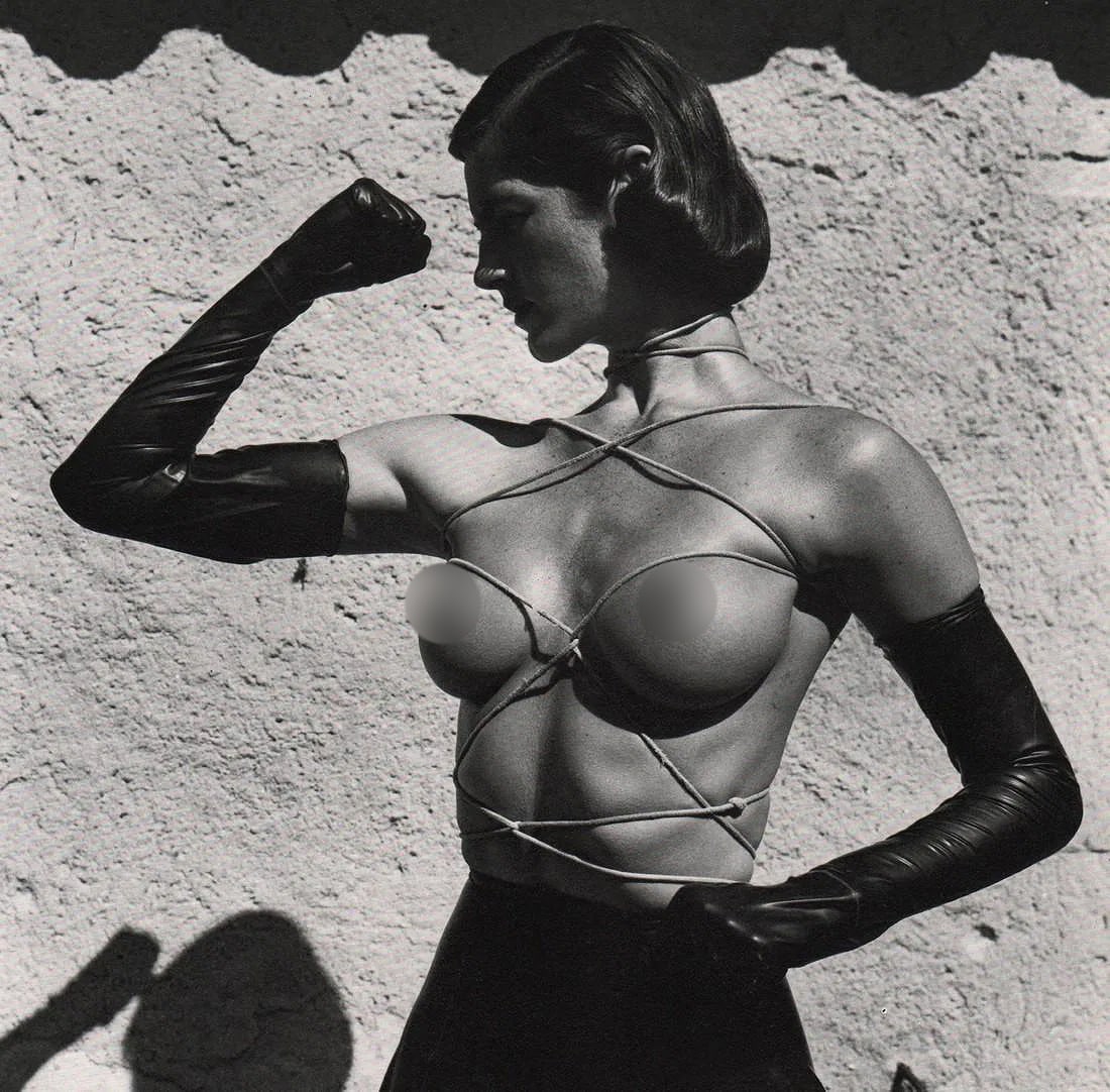 Helmut Newton (German-Australian,1920-2004) Print: Helmut Newton (German-Australian,1920-2004) Print. Tied up Torso, Ramatuelle, "1980". Printed in 1982. 6.25 x 8.00 inches. Please be aware that all lots in our auctions are sold "AS IS," in