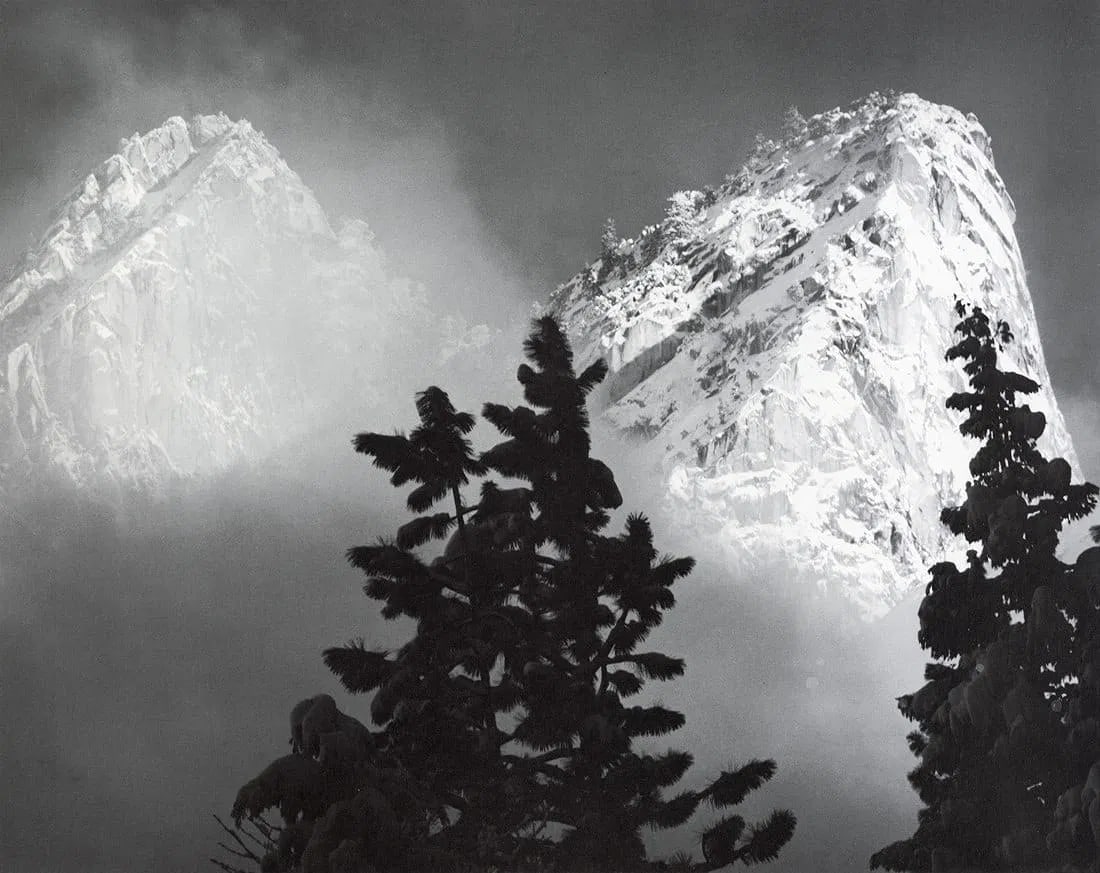 Ansel Adams (American, 1902-1984) Print: Ansel Adams (American, 1902-1984) Print. Eagle Peak, Middle Brother, Yosemite. Printed in 1974. 14.50 x 11.55 inches. Please be aware that all lots in our auctions are sold "AS IS," in accordance