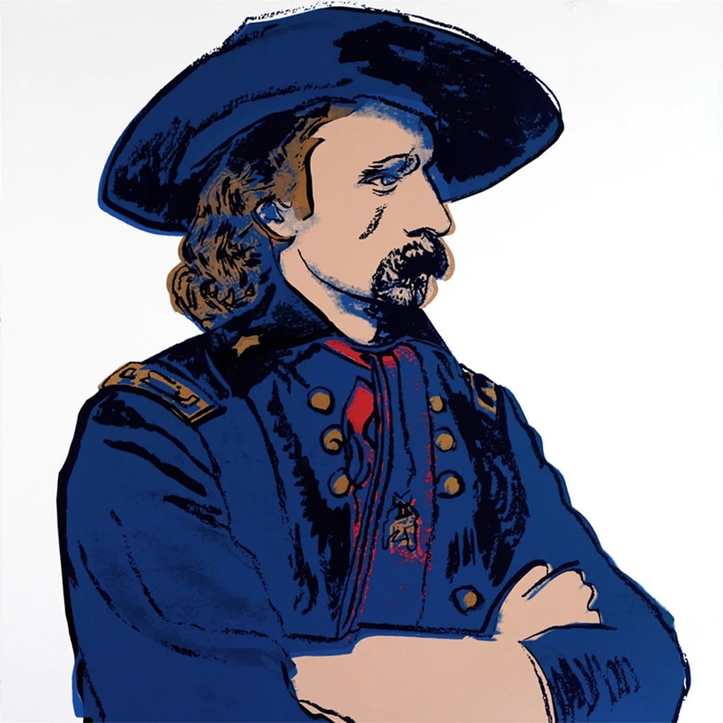 Andy Warhol (American, 1928-1987) Silkscreen: Andy Warhol (American, 1928-1987) Silkscreen. General Custer FSIIB 279, Trial Proof, Cowboys and Indians, 1986. 36.00 x 36.00 inches. Stamping on verso, blindstamp. Please be aware that all lots in ou