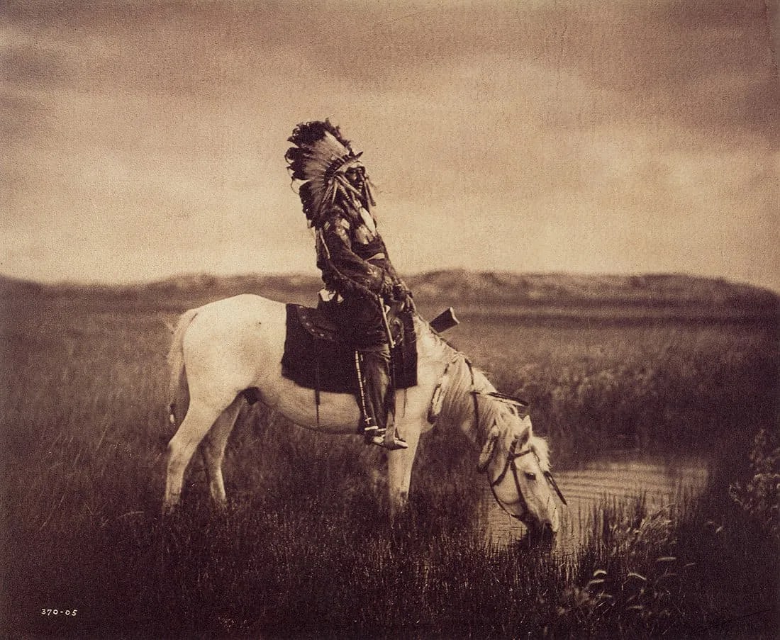 Edward Curtis (American ,1868 – 1952) Print: Edward Curtis (American ,1868 – 1952) Print. An Oasis in the Badlands, "1906". Printed in 2000. 8.20 x 6.70 inches. Please be aware that all lots in our auctions are sold "AS IS," in accordance