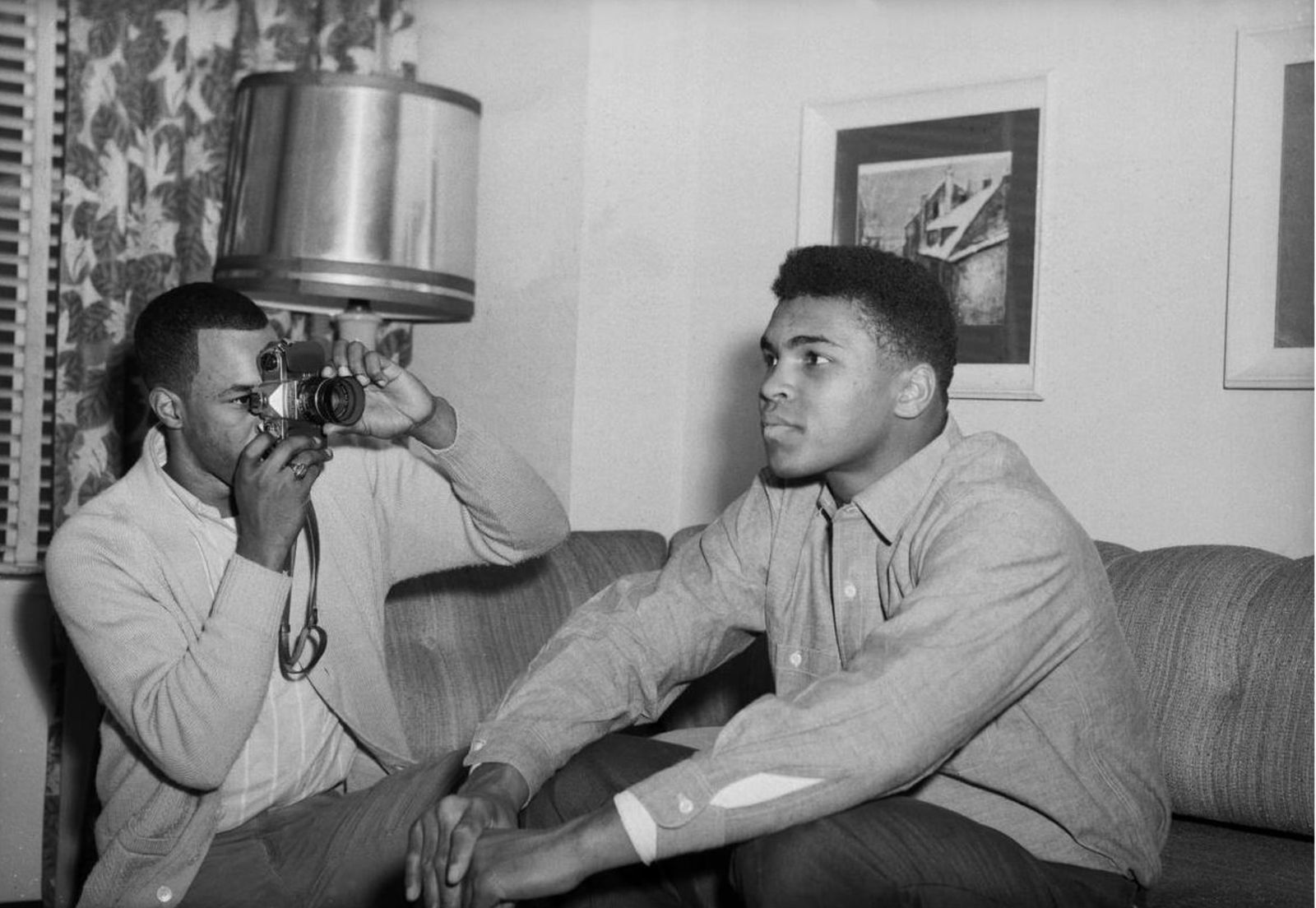 Charles "Teenie" Harris (American, 1908-1998) Print: Charles "Teenie" Harris (American, 1908-1998) Print. Muhammad Ali, Downtown Pittsburgh, "1963". 28.50 x 20.00 inches. Please be aware that all lots in our auctions are sold "AS IS," in accordance