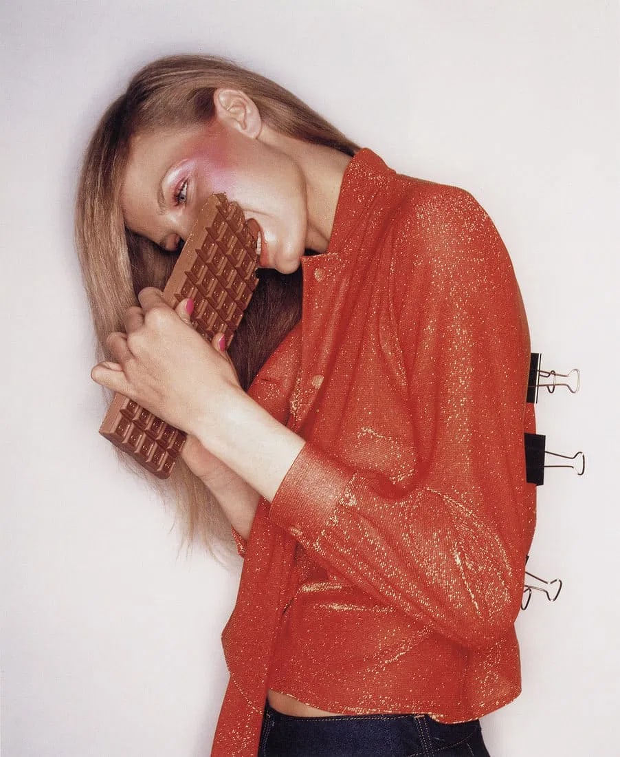 Rankin (British , b. 1966 ) Print: Rankin (British , b. 1966 ) Print.1966 ) Print. Feeling Hungry, "1995". Printed in 1999. 7.90 x 9.65 inches. Please be aware that all lots in our auctions are sold "AS IS," in accordance with the Term