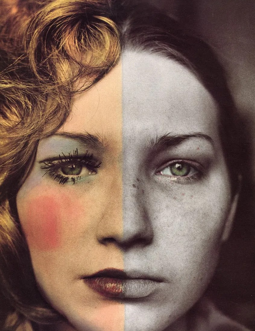 Jan Saudek (Czech, b. 1935) Print: Jan Saudek (Czech, b. 1935) Print. Mirka 2 Face, "1974". Printed in 1998. 7.50 x 9.75 inches. Please be aware that all lots in our auctions are sold "AS IS," in accordance with the Terms & Conditions