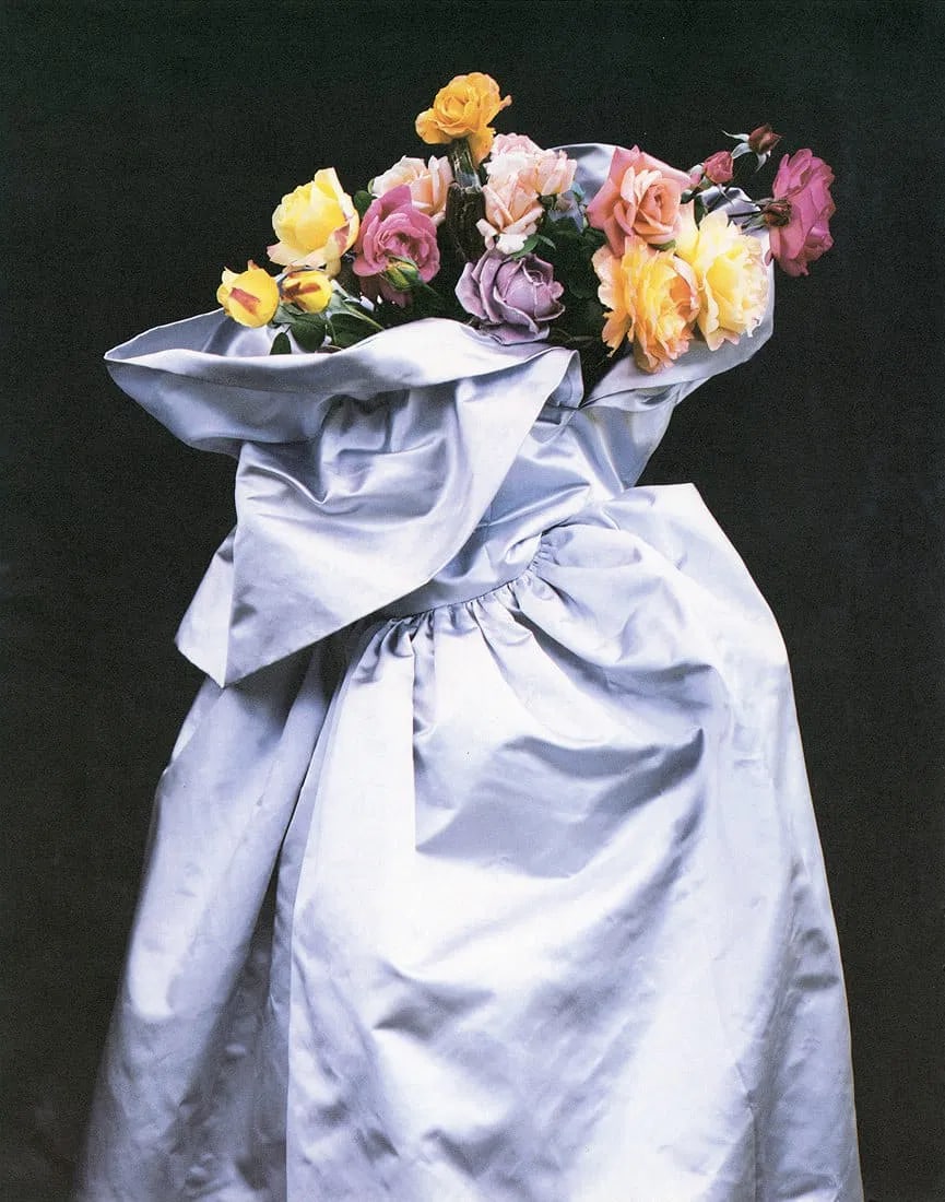 Bruce Weber (American, b. 1946 ) Print: Bruce Weber (American, b. 1946 ) Print.1946 ) Print. Charles James Dress and Roses, "1984". Printed in 1988. 9.40 x 11.95 inches. Please be aware that all lots in our auctions are sold "AS IS," in