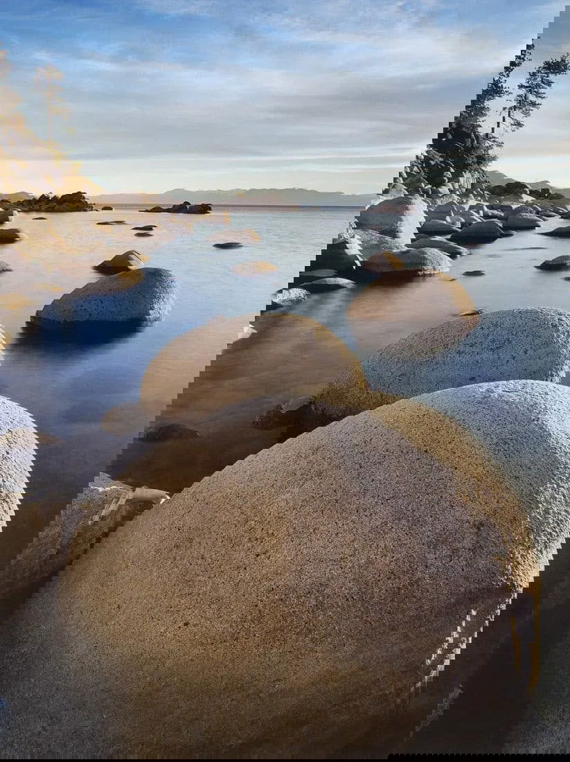 Elizabeth Carmel (British, b. 1964) Print: Elizabeth Carmel (British, b. 1964) Print. Sunset on Boulders, Lake Tahoe. Printed in 2006. 7.45 x 9.95 inches. Please be aware that all lots in our auctions are sold "AS IS," in accordance with the T