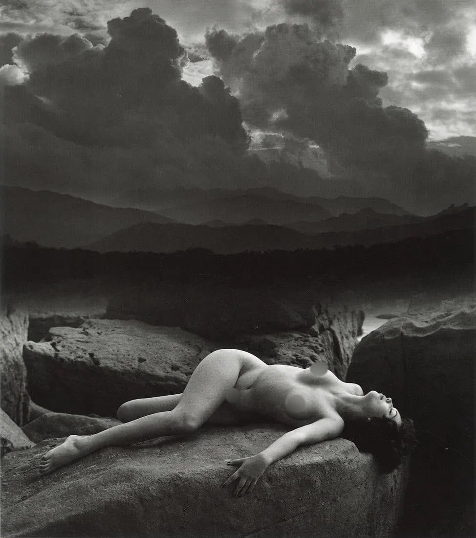 Andre De Dienes (Hungarian, 1913-1985) Print: Andre De Dienes (Hungarian, 1913-1985) Print. Untitled (Female Figure On Rock). Printed in 2005. 10.00 x 11.30 inches. Please be aware that all lots in our auctions are sold "AS IS," in accordance wit