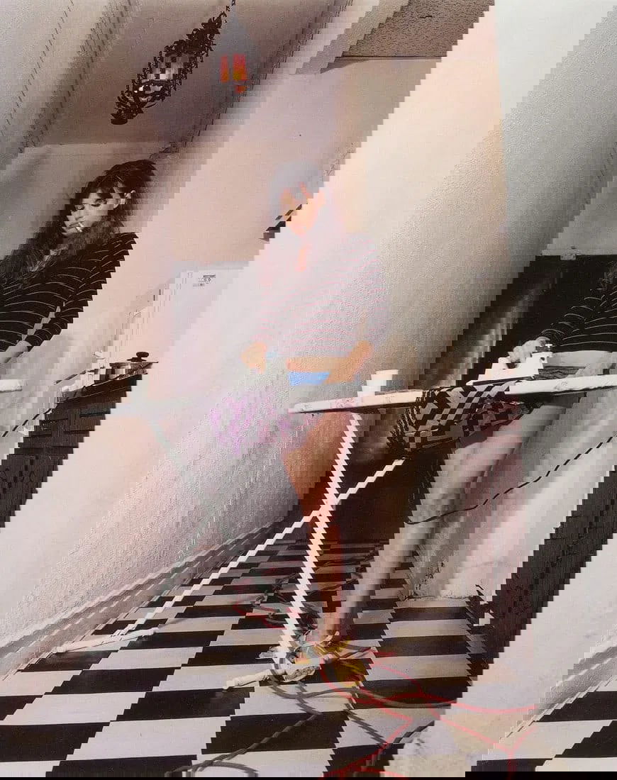 Bettina Rheims (France , b. 1952) Print: Bettina Rheims (France , b. 1952) Print. Liv Tyler Smoking and Ironing II. Printed in 2004. 7.15 x 9.05 inches. Please be aware that all lots in our auctions are sold "AS IS," in accordance with the T