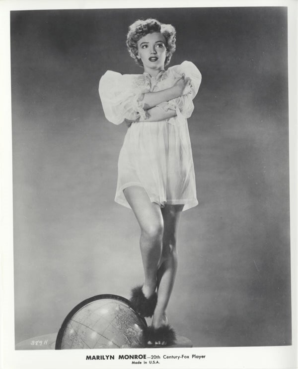 Frank Powolny (American, 1906-1981) Marilyn Monroe Silver Gelatin: Frank Powolny (American, 1906-1981) Marilyn Monroe Silver Gelatin. Baby Doll Nightgown. Type 2. 8.00 x 10 00 inches. Photograph. Please be aware that all lots in our auctions are sold "AS IS," in