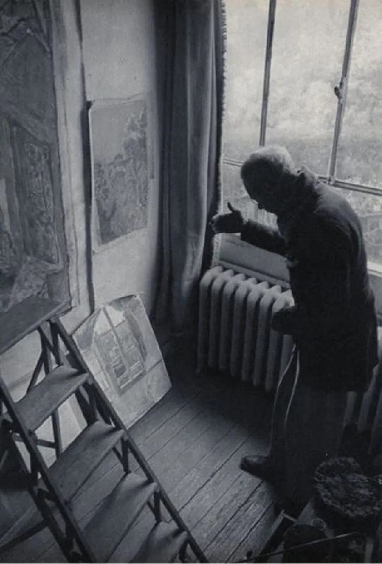 Cartier-Bresson (France, 1902-1975) Print: Cartier-Bresson (France, 1902-1975) Print. Bonnard in his Studio, "1944". Printed in 1952. 9.00 x 13.00 inches. Please be aware that all lots in our auctions are sold "AS IS," in accordance with the