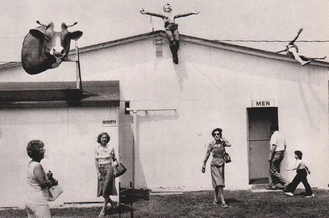 Burk Uzzle (American, b. 1938 ) Print: Burk Uzzle (American, b. 1938 ) Print.1938 ) Print. Fairground, Danbury Ct. Printed in 1985. 9.00 x 6.00 inches. Please be aware that all lots in our auctions are sold "AS IS," in accordance with the