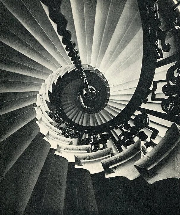Helmut Gernsheim (Germany, 1913–1995 ) Print: Helmut Gernsheim (Germany, 1913–1995 ) Print. Staircase to Gallery. Printed in. 6.00 x 7.25 inches. Please be aware that all lots in our auctions are sold "AS IS," in accordance with the Terms &
