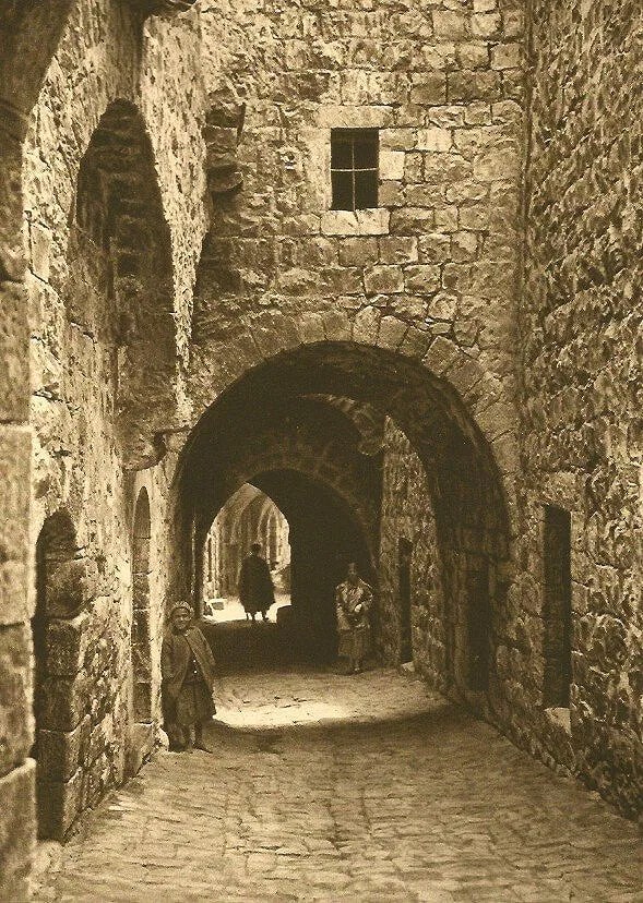 Karl Grober (Germany, 1885–1945 ) Print: Karl Grober (Germany, 1885–1945 ) Print. Hebron street scene. Printed in 1925. 5.75 x 8.25 inches. Please be aware that all lots in our auctions are sold "AS IS," in accordance with the Terms & Cond