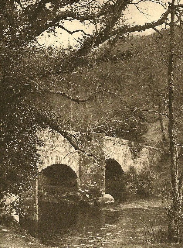 Hoppe, E.O. (British,1878-1972 ) Print: Hoppe, E. O. (British,1878-1972 ) Print. O. (British,1878-1972 ) Print. Fingle Bredge. Dartmoor. Devonshire. Printed in 1926. 6.00 x 8.25 inches. Please be aware that all lots in our auctions are