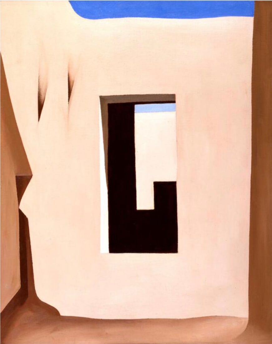 Georgia O'Keeffe (American, 1887-1986) Print: Georgia O'Keeffe (American, 1887-1986) Print. In the Patio I, "1946". 13.75 x 16.50 inches. Please be aware that all lots in our auctions are sold "AS IS," in accordance with the Terms & Conditions