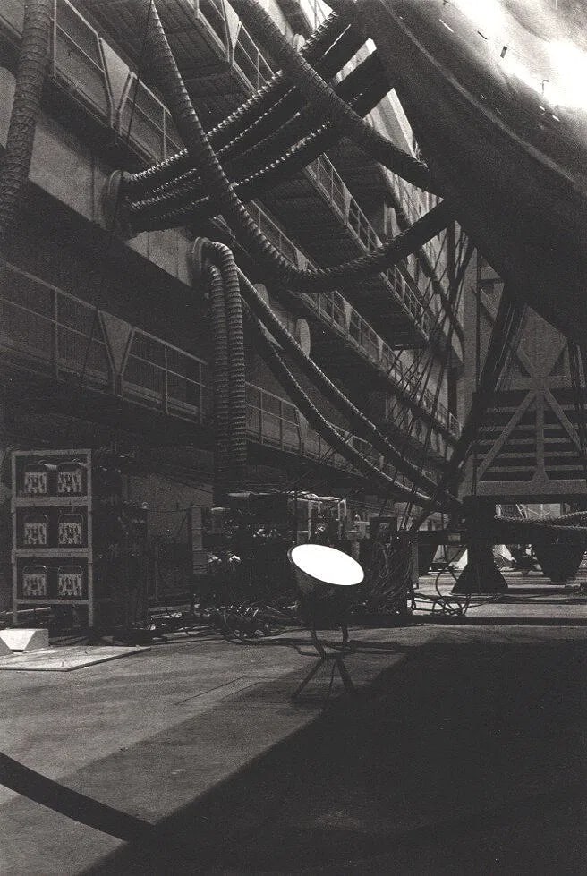 Anne Garde (France, b. 1946) Print: Anne Garde (France, b. 1946) Print. Nuclear submarine constuction. Printed in 1990. 6.00 x 10.00 inches