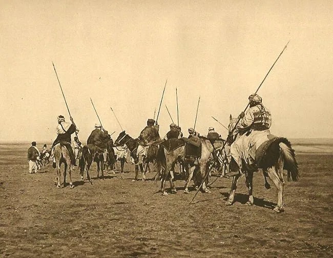 Karl Grober (German,1885-1945) Print: Karl Grober (German,1885-1945) Print. Beduins in Diem. Printed in 1925. 7.75 x 6.00 inches. Please be aware that all lots in our auctions are sold "AS IS," in accordance with the Terms & Conditions