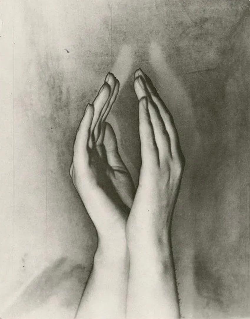 Erwin Blumenfeld (German-American, 1897-1969) Print: Erwin Blumenfeld (German-American, 1897-1969) Print. Solarized Hands, "1929". Printed later. 11.00 x 8.60 inches. Not hand-signed unless otherwise stated. Lots that contain nudity have been partially