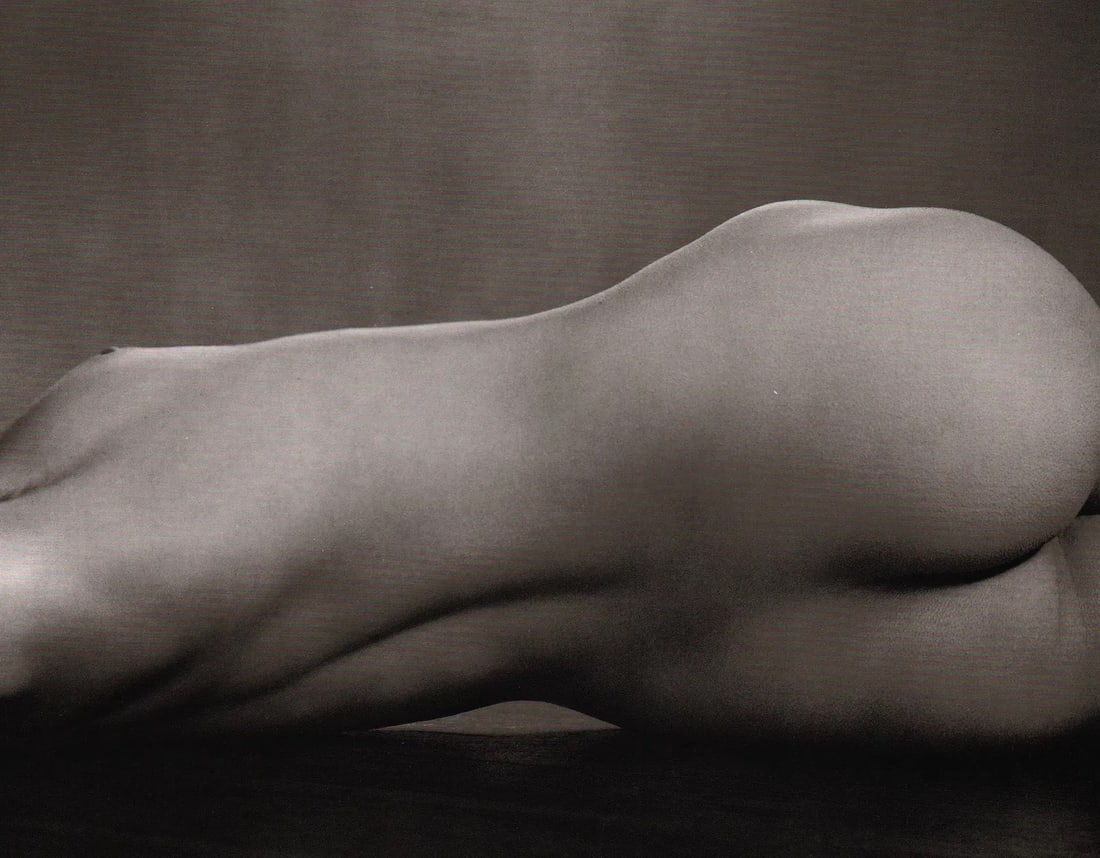Edward Weston (American, 1886-1958) Print: Edward Weston (American, 1886-1958) Print. Nude. Photogravure, Printed in 1990s, Hong Kong. 6.50 x 8.50 inches. Not hand-signed unless otherwise stated. Lots that contain nudity have been partially ob