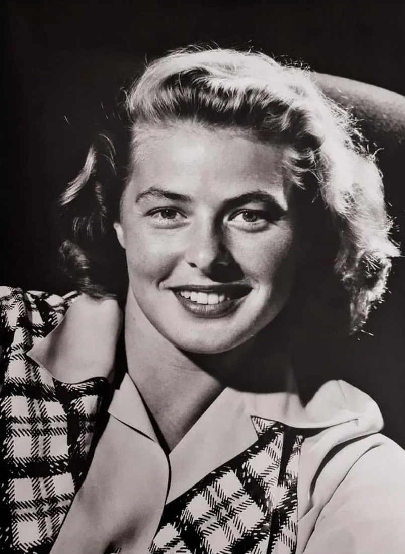 Philippe Halsman (American, 1906-1979) Print: Philippe Halsman (American, 1906-1979) Print. Ingrid Bergman, "1944". Photogravure, Printed in 1998, USA. 10.00 x 13.00 inches. Not hand-signed unless otherwise stated. Lots that contain nudity have b