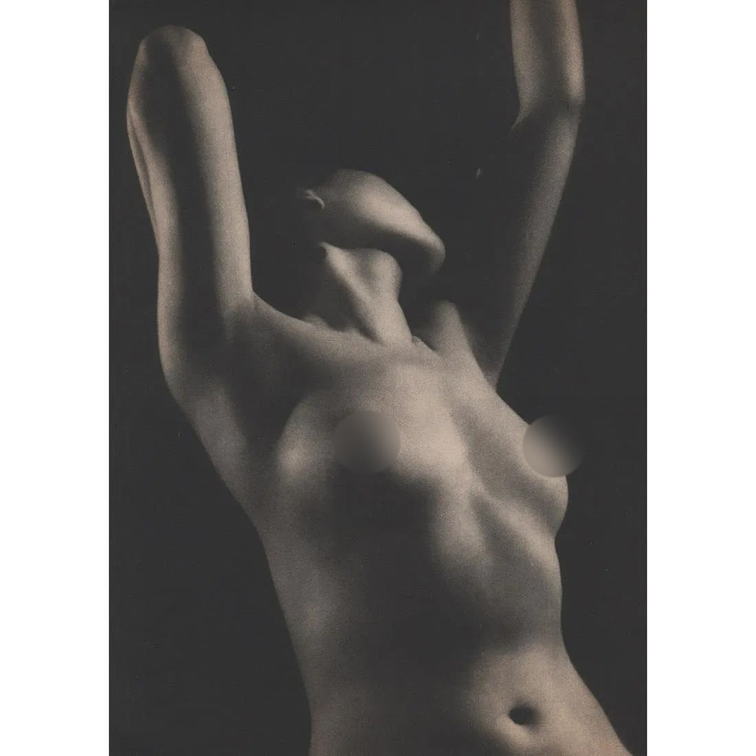 Liu-Shu Chang Print: Liu-Shu Chang Print. Nude. Photogravure, Printed in 1940's. 13.25 x 9.50 inches. Not hand-signed unless otherwise stated. Lots that contain nudity have been partially obscured in the listing; unblurre