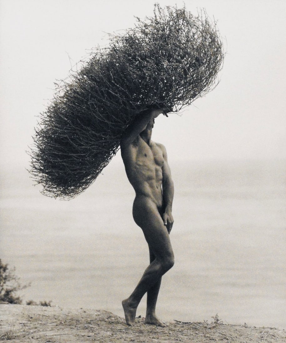Herb Ritts (American, 1952-2002) Silver Gelatin Print: Herb Ritts (American, 1952-2002) Silver Gelatin Print. Edition of 25. 11.80 x 9.80 inches. Embossed on bottom right. Titled, signed, and dated on verso in marker. Not hand-signed unless otherwise stat