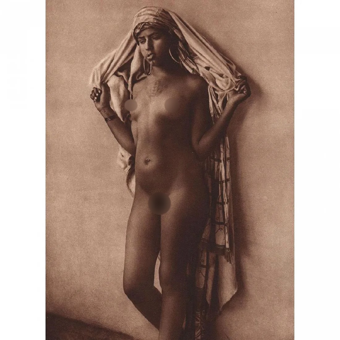 Lehnert & Landrock (German studio, founded 1904) Print: Lehnert & Landrock (German studio, founded 1904) Print. Nude From Tunis. Photogravure, Printed In 1920's. 5.75 x 8.00 inches. Not hand-signed unless otherwise stated.Lots that contain nudity have been