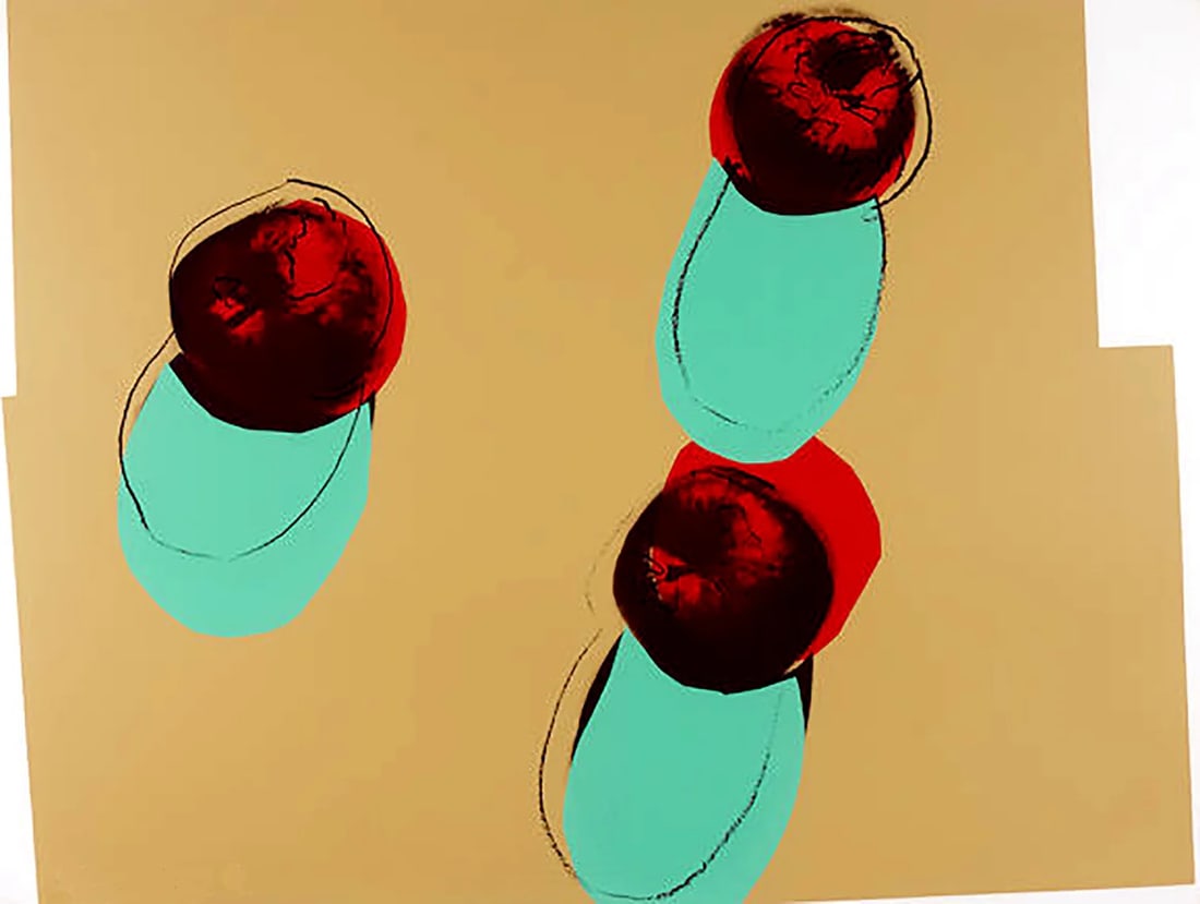 After Andy Warhol (American, 1928-1987) Silkscreen: Andy Warhol (American, 1928-1987) Silkscreen. Apples, FS II 200, "1979". 30.00 x 40.00 inches. Not hand-signed unless otherwise stated. Lots that contain nudity have been partially obscured in the lis