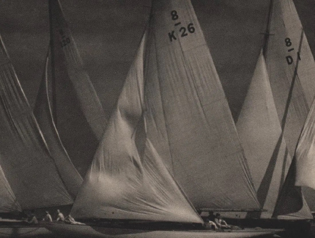 Leni Riefenstahl (German, 1902-2003 ) Print: Leni Riefenstahl (German, 1902-2003 ) Print. Eight Meter Boats. Photogravure, Printed in 1937, Germany. 7.50 x 5.50 inches. Not hand-signed unless otherwise stated. Lots that contain nudity have been