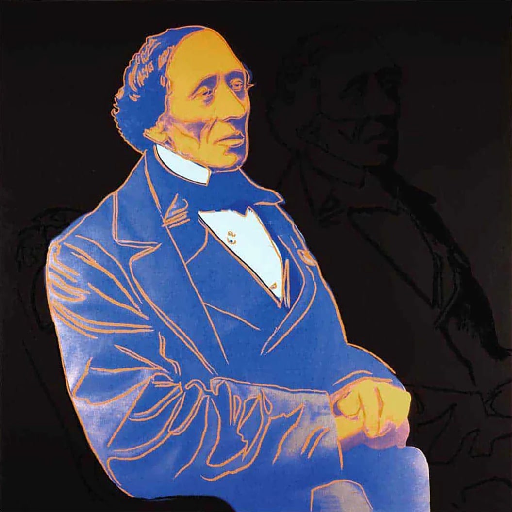 After Andy Warhol (American, 1928-1987) Silkscreen: Andy Warhol (American, 1928-1987) Silkscreen. Hans Christian Andersen, FS 398, "1987". 38.00 x 38.00 inches. Not hand-signed unless otherwise stated. Lots that contain nudity have been partially obscu