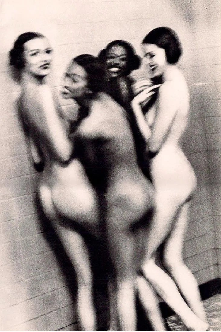 Ellen von Unwerth (German, b. 1954) Print: Ellen von Unwerth (German, b. 1954) Print. Four Girls in Shower, Paris, "1993". Photogravure, Printed in 1995, Japan. 9.00 x 13.00 inches. Not hand-signed unless otherwise stated. Lots that contain