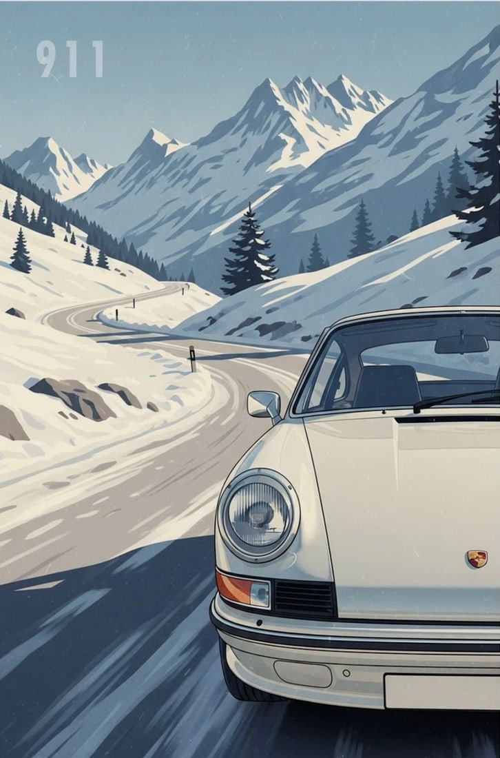 After Porsche Poster: Porsche Poster. Medium size. Not hand-signed unless otherwise stated. Photomechanical print after the artistâ€™s original work. Lots that contain nudity have been partially obscured i