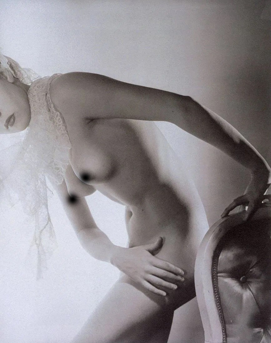 Horst P. Horst (German-American, 1906â€“1999) Print: Horst P. Horst (German-American, 1906â€“1999) Print. Nude with Chair, "1941". Photogravure, Printed in 1997, Hong Kong. 8.40 x 10.65 inches. Not hand-signed unless otherwise