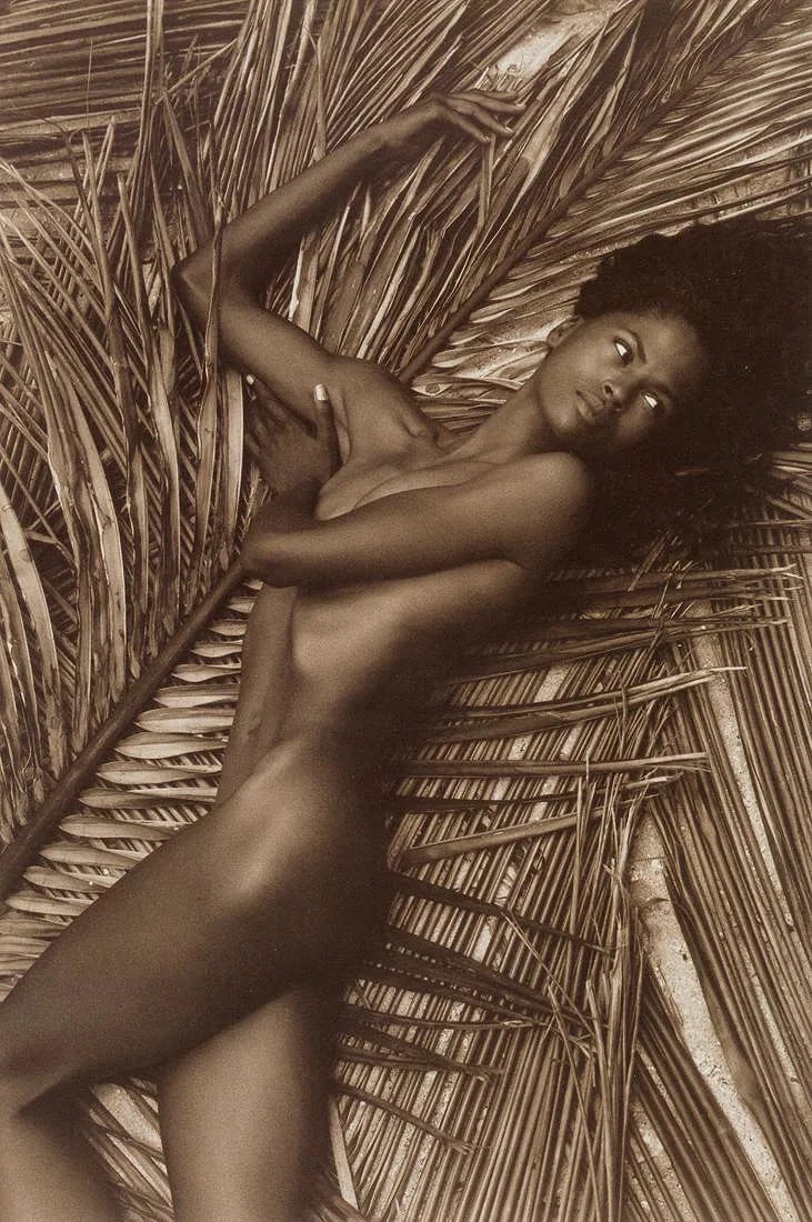 Herb Ritts (American, 1952-2002) Print: Herb Ritts (American, 1952-2002) Print. Karen Alexander, "1984". Photogravure, Printed in 2015, Italy. 5.15 x 7.75 inches. Not hand-signed unless otherwise stated. Lots that contain nudity have been