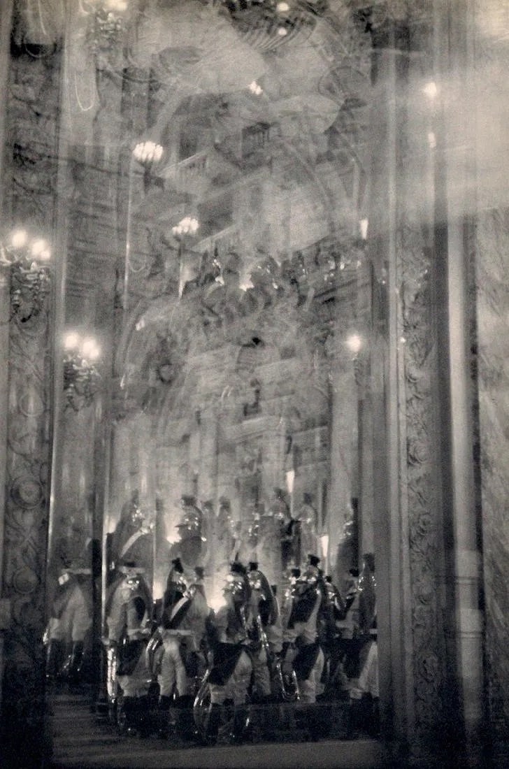 Henri Cartier-Bresson (French, 1908-2004) Print: Henri Cartier-Bresson (French, 1908-2004) Print. Republican Guards at a Ball, Paris. Printed in 1955. 9" x 13" inches. Not hand-signed unless otherwise stated. Photomechanical Print. Lots that