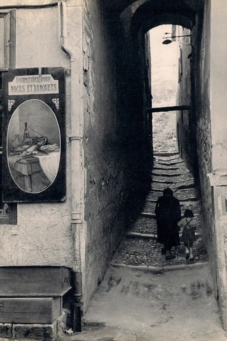 Henri Cartier-Bresson (French, 1908-2004) Print: Henri Cartier-Bresson (French, 1908-2004) Print. Briancon, France. Printed in 1955. 9" x 13" inches. Not hand-signed unless otherwise stated. Photomechanical Print. Lots that contain nudity have been 