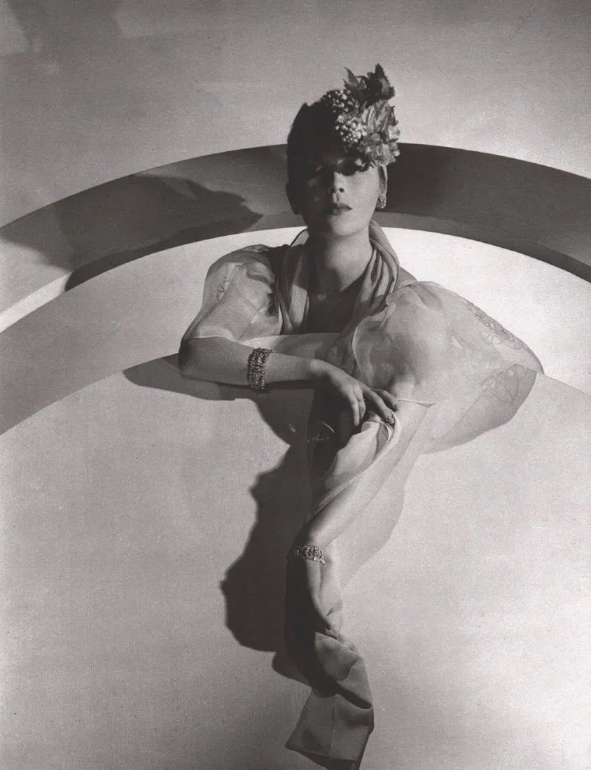 Horst P. Horst (German-American, 1906-1999) Print: Horst P. Horst (German-American, 1906-1999) Print. Iud, Lavin, Paris 1937. Printed in 1992. 9" X 12" inches. Not hand-signed unless otherwise stated. Photomechanical Print. Lots that contain nudity