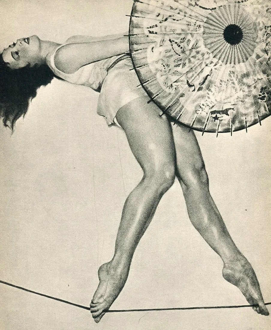 William Mortensen (American, 1897-1965) Print: William Mortensen (American, 1897-1965) Print. Rope Dancer. Printed in 1936. 8" x 10" inches. Not hand-signed unless otherwise stated. Photomechanical Print. Lots that contain nudity have been