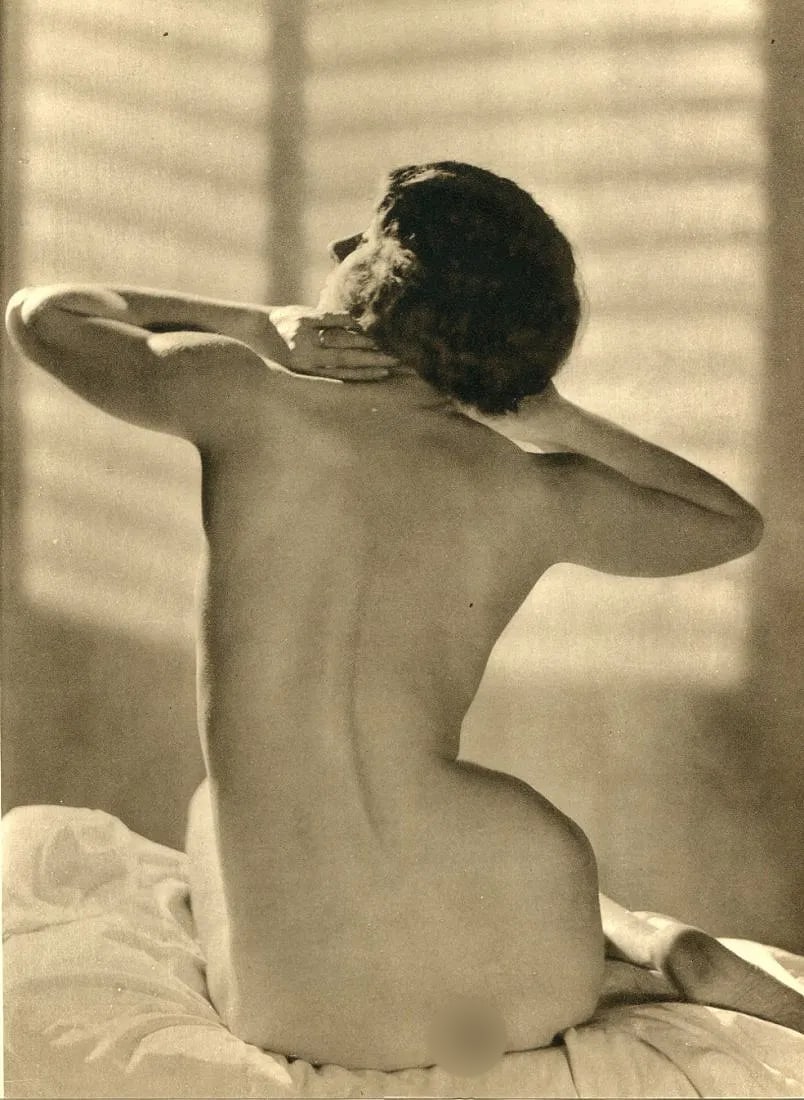 Gregory & Park Print: Gregory & Park Print. Deco Nude. Printed in 1936. 6" X 9" inches. Not hand-signed unless otherwise stated. Photomechanical Print. Lots that contain nudity have been partially obscured in the listing; 