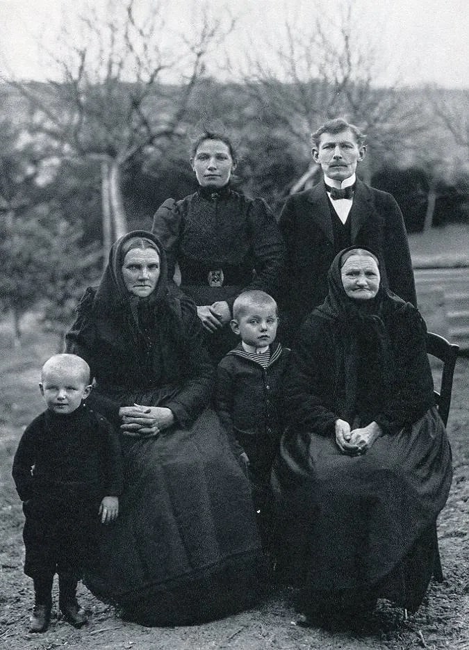August Sander (German, 1876-1964) Print: August Sander (German, 1876-1964) Print. Farming Family - Photogravure. Printed in 1971. 7 x 9 inches. Not hand-signed unless otherwise stated. Photomechanical Print. Lots that contain nudity have bee