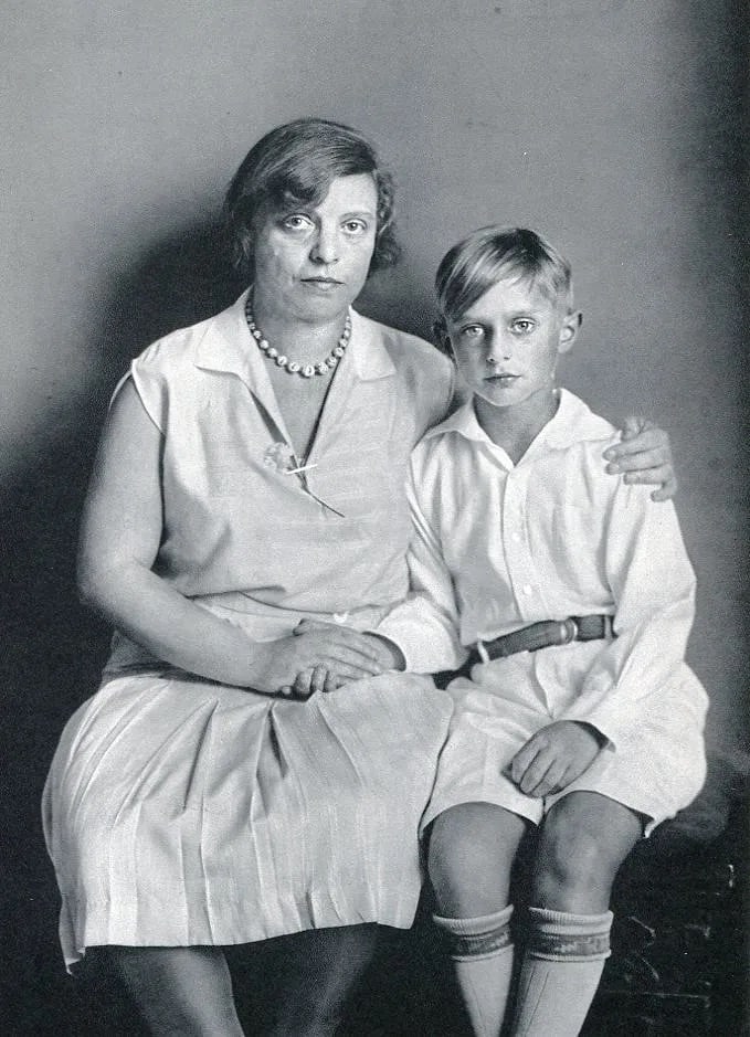 August Sander (German, 1876-1964) Print: August Sander (German, 1876-1964) Print. Artist Max Ernst's Wife and Son. Printed in 1971 . 7 x 9 inches. Not hand-signed unless otherwise stated. Photomechanical Print. Lots that contain nudity have 