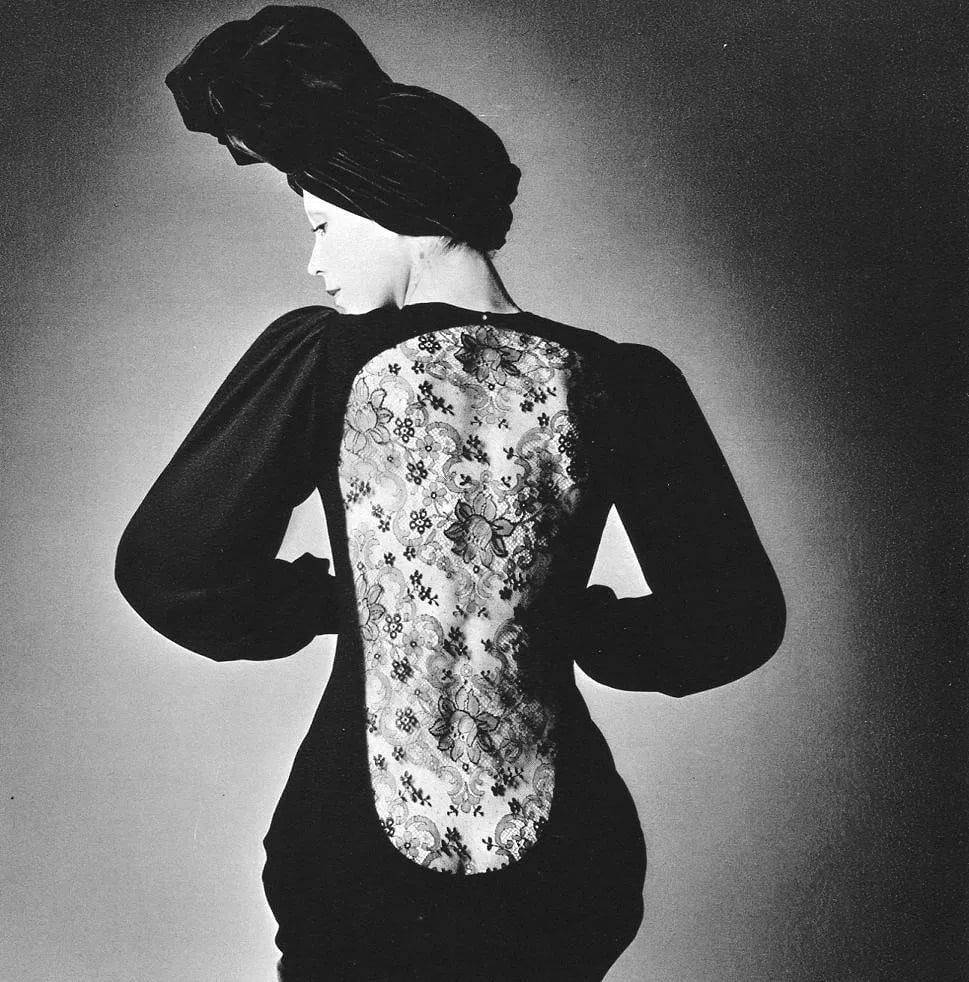 Jeanloup Sieff (French, 1933-2000) Print: Jeanloup Sieff (French, 1933-2000) Print. Fashion YSL, Paris - Gravure. Printed in 1982. 6.5 x 6.5 inches. Not hand-signed unless otherwise stated. Photomechanical Print. Lots that contain nudity